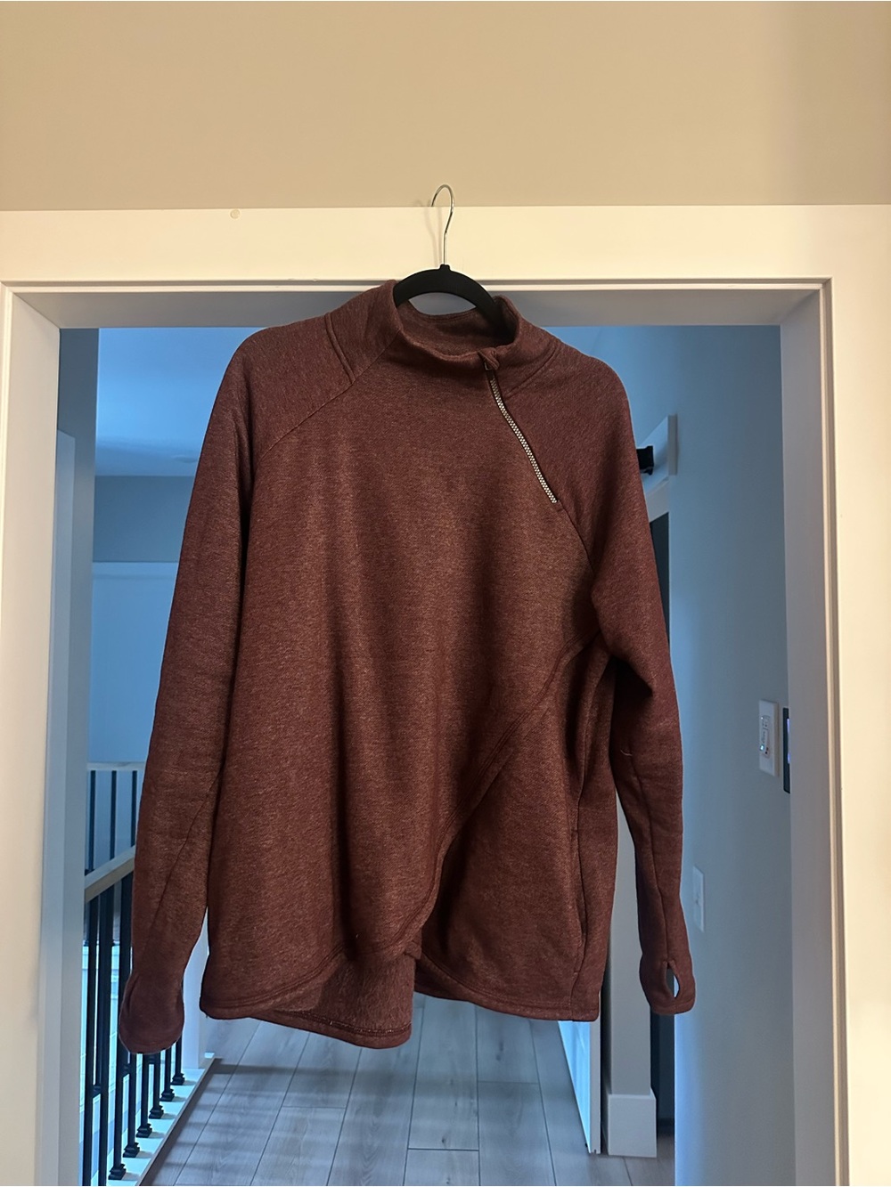 RBX Women’s Zip-Neck Sweatshirt Pullover - Maroon